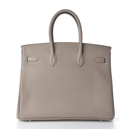 Hermes Taurillon Clemence Birkin 35 Gris Tourterelle 4 of 32