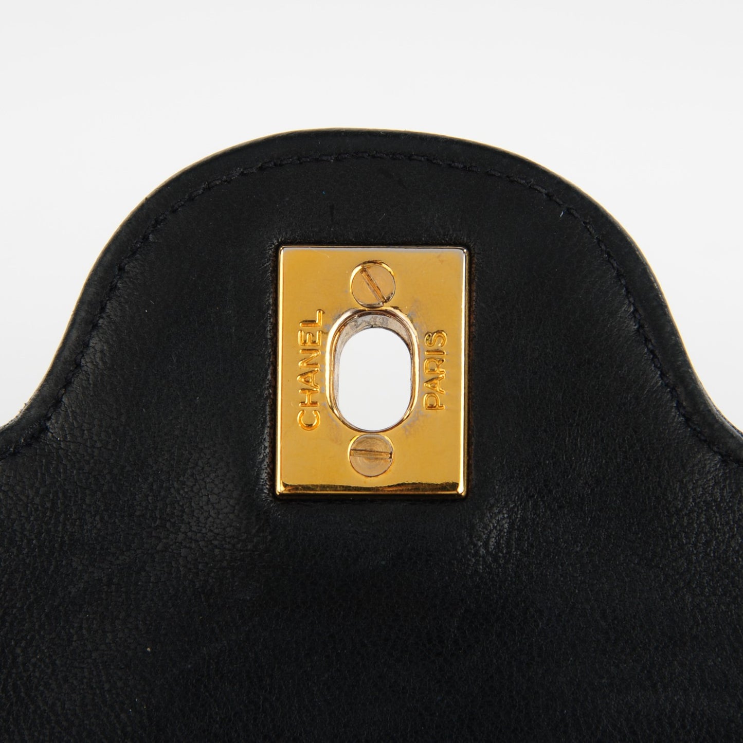 Lambskin Quilted Medium Double Flap Navy
