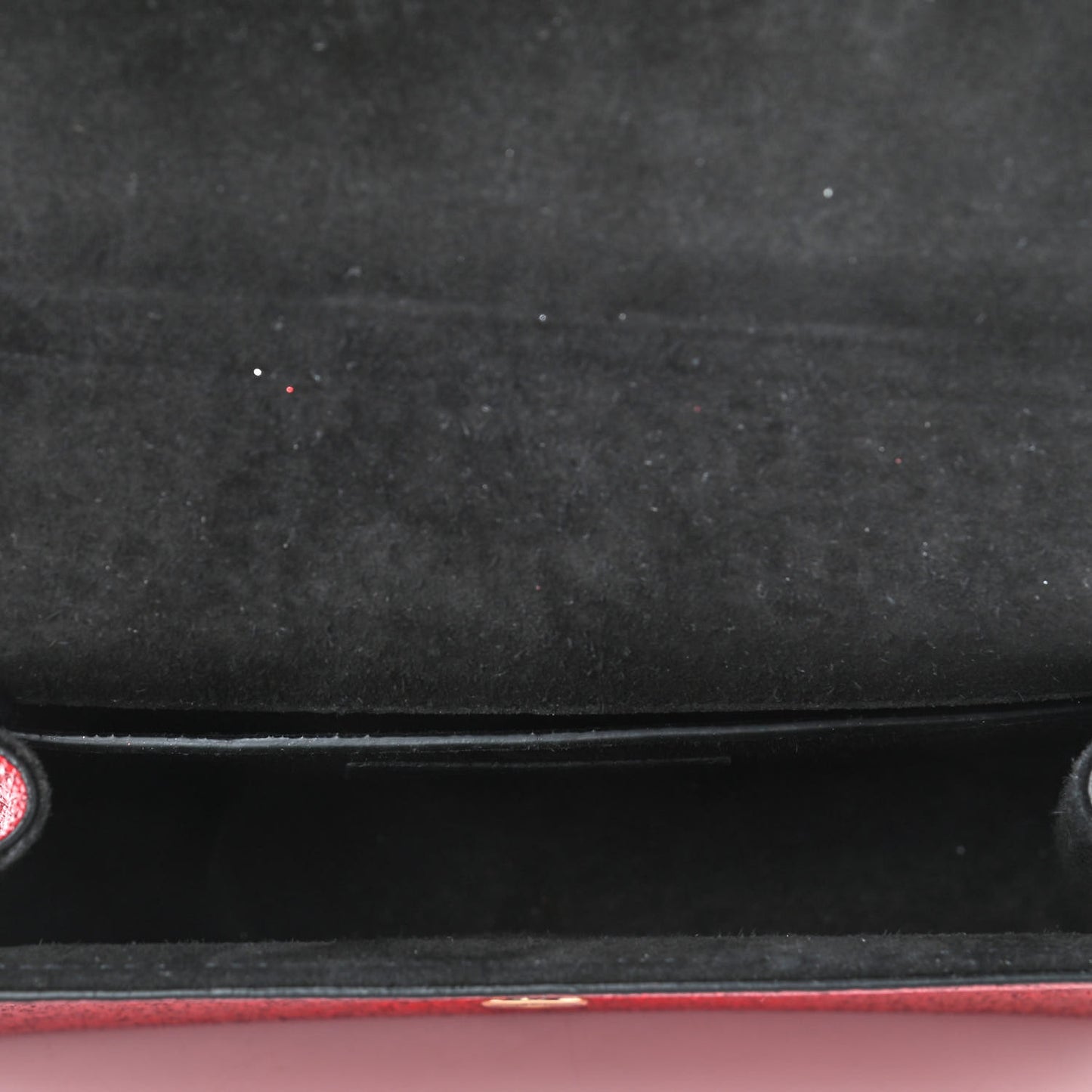 Metallic Calfskin Small Classic Monogram Kate Satchel Red