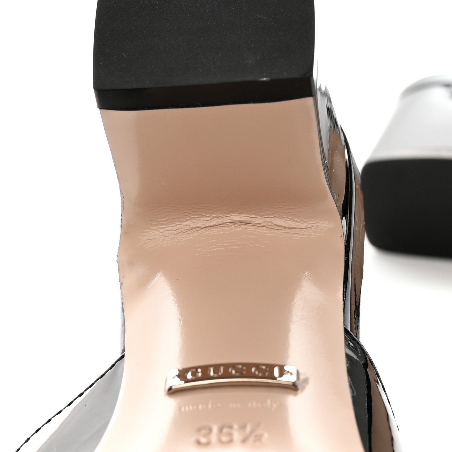 Gucci Patent Lexi Horsebit Mules 36.5 Black 9 of 11