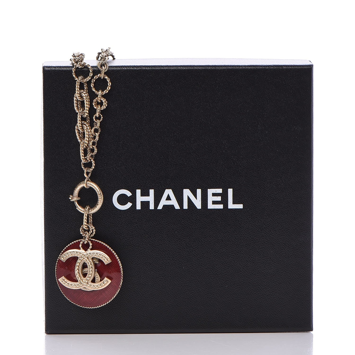 Chanel Chain N°5 CC Necklace Bordeaux Gold 6 of 6