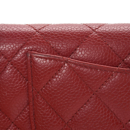 Chanel Caviar Quilted Yen Wallet Red 7 of 9