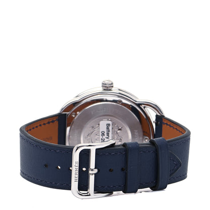 Hermes Stainless Steel Swift 40mm Arceau Quartz Watch Blue Abysse 3 of 5