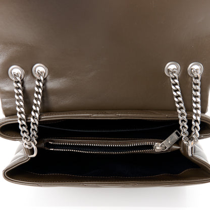 Saint Laurent Calfskin Y Quilted Monogram Small Loulou Chain Satchel Military Olive 5 of 11