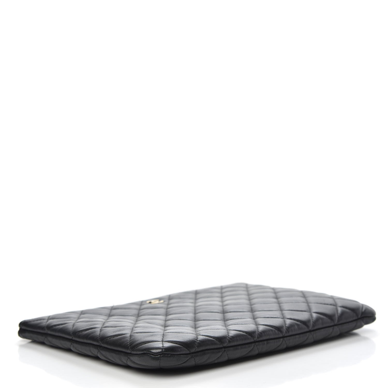 Chanel Lambskin Quilted Medium Cosmetic Case Black 4 of 12