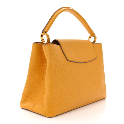Louis Vuitton Taurillon Capucines MM Tournesol 3 of 9
