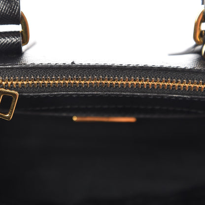 Prada Saffiano Micro Galleria Double Zip Tote Nero Black 7 of 9