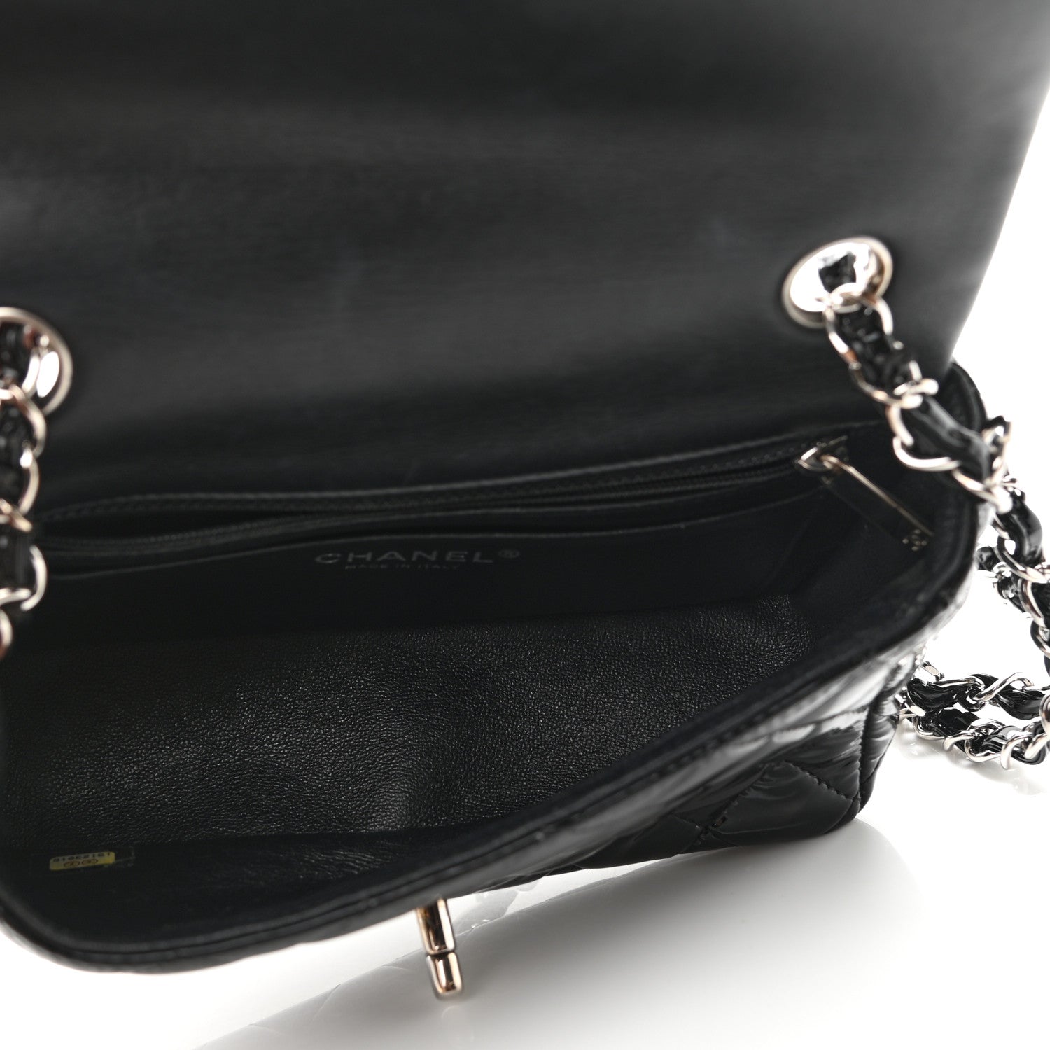 Chanel Patent Calfskin Quilted Mini Rectangular Flap Black 5 of 10