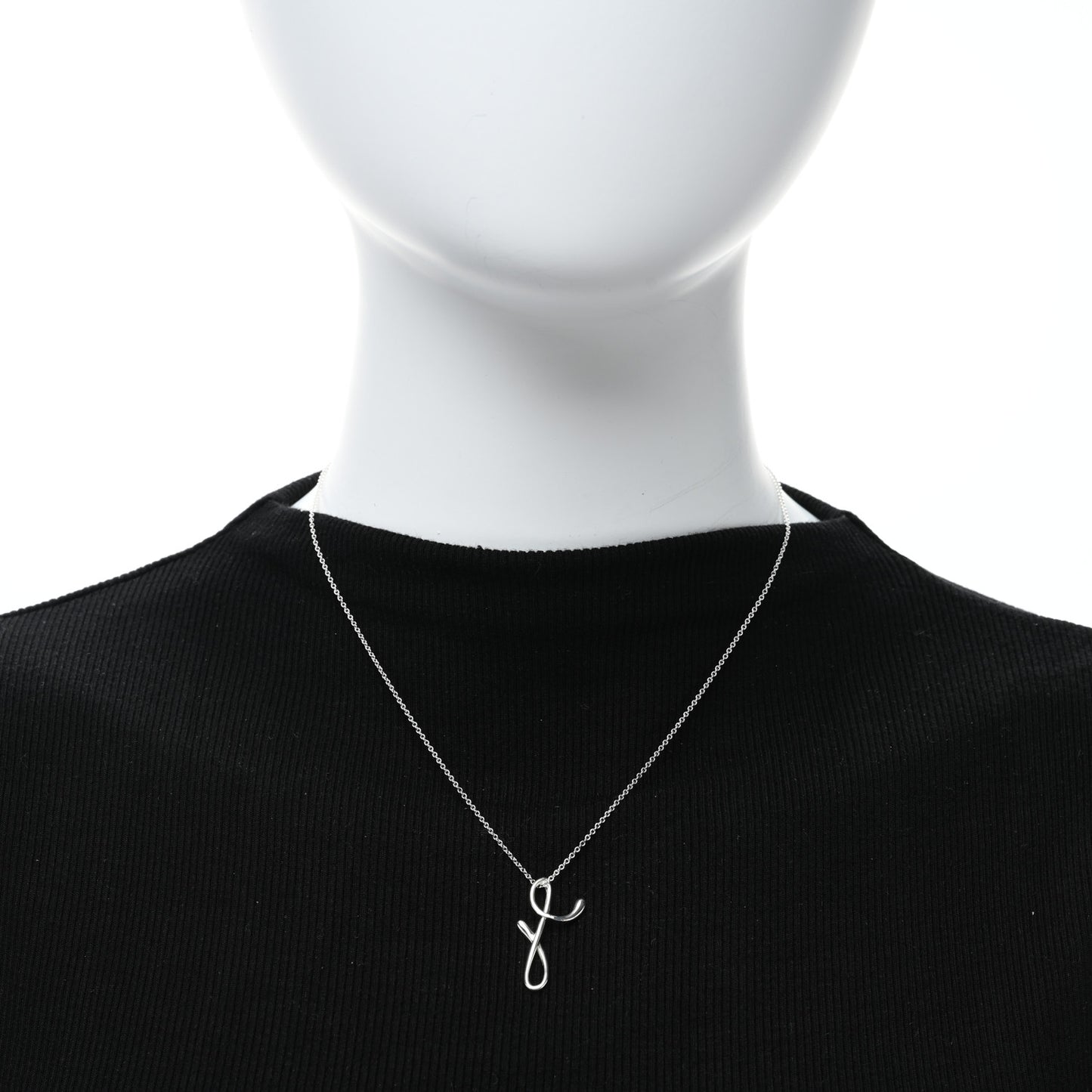 Sterling Silver Elsa Peretti Letter Y Pendant Necklace