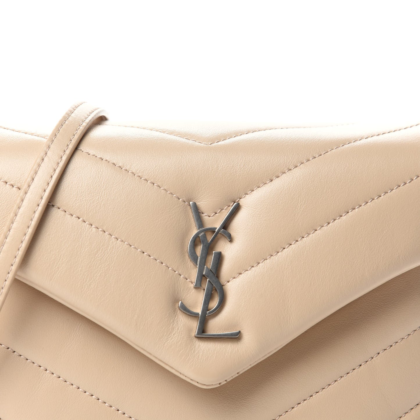 Calfskin Y Quilted Monogram Toy Loulou Satchel Nude Powder
