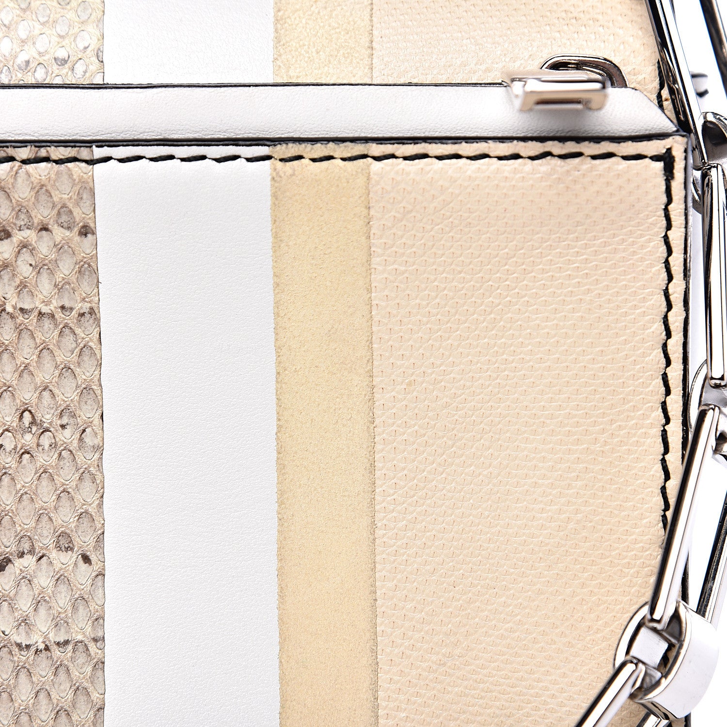Proenza Schouler Elaphe Ayers Hava Shoulder Bag White Beige Silver 8 of 13