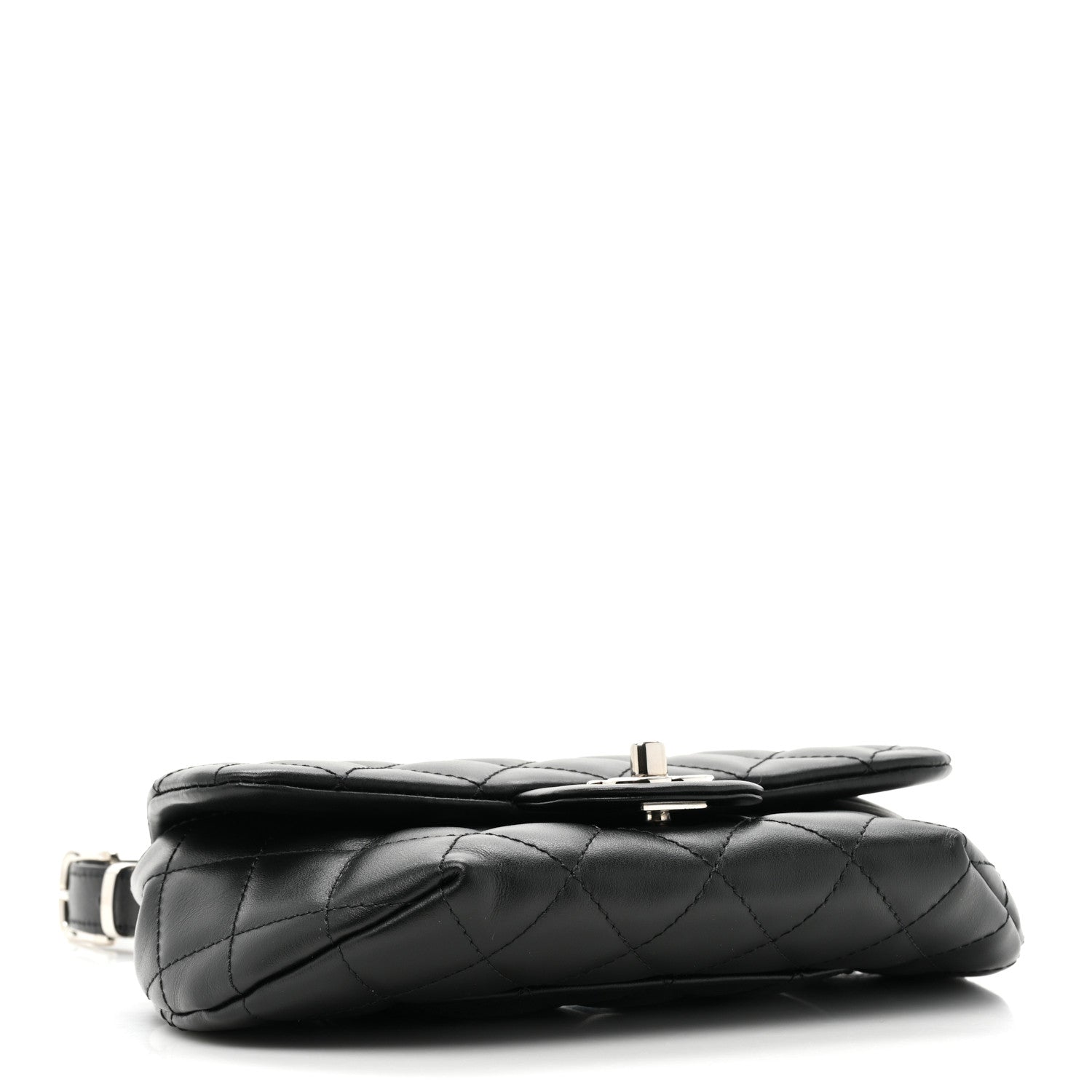 Chanel Calfskin Quilted CC Uniform Flap Belt Bag Black 4 of 10