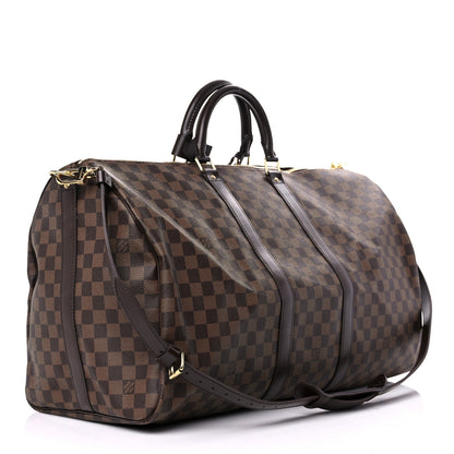 Louis Vuitton Damier Ebene Keepall Bandouliere 55 3 of 11