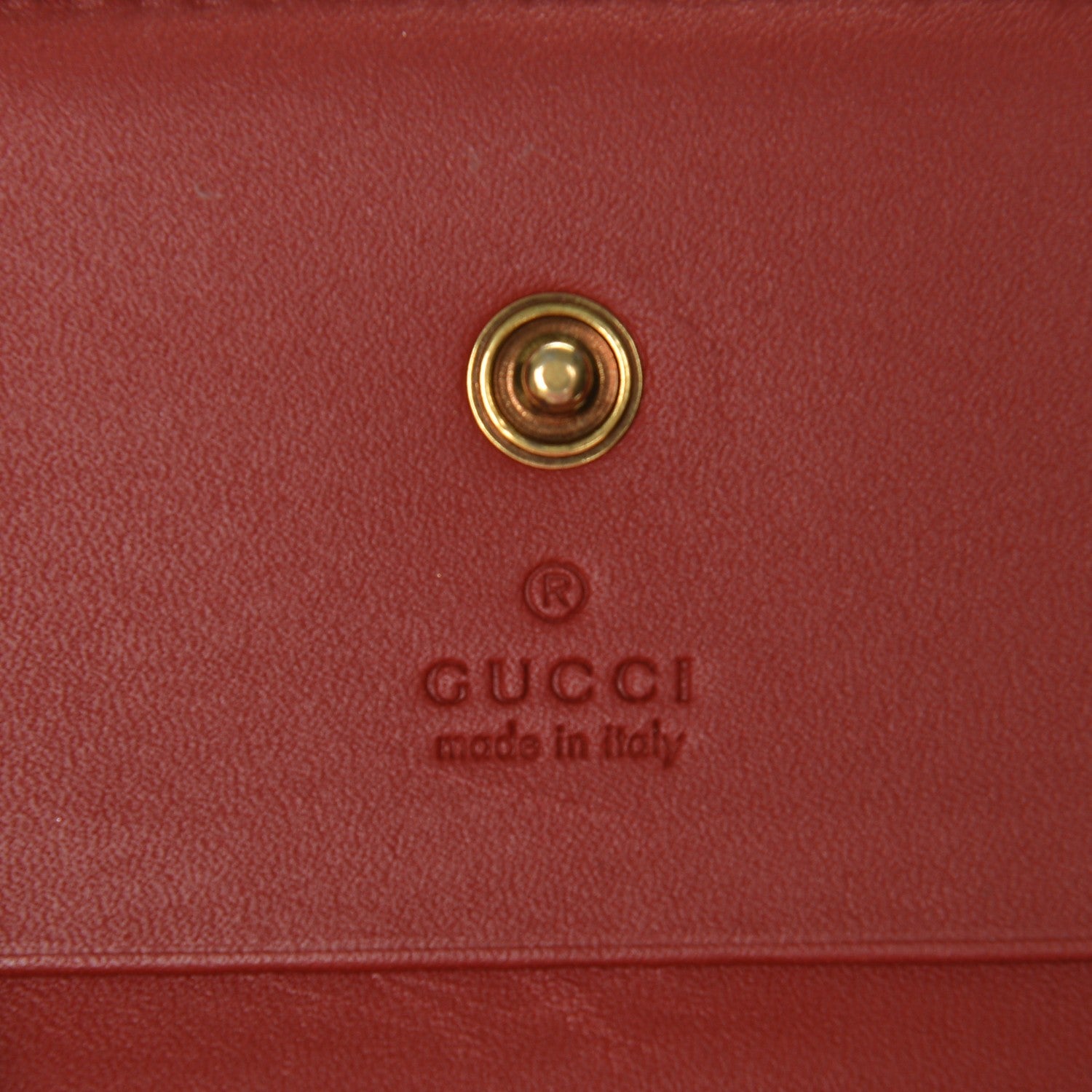 Gucci GG Supreme Monogram Cherry Embellished Card Case Wallet Hibiscus Red 6 of 6