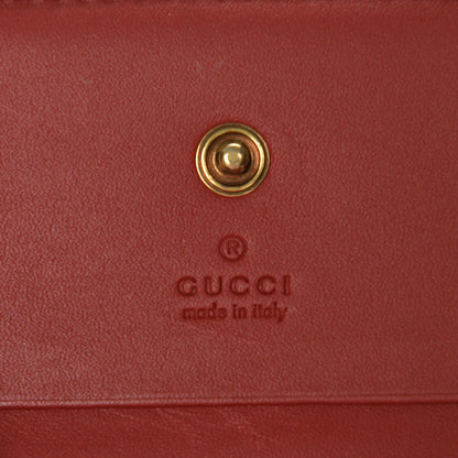Gucci GG Supreme Monogram Cherry Embellished Card Case Wallet Hibiscus Red 6 of 6
