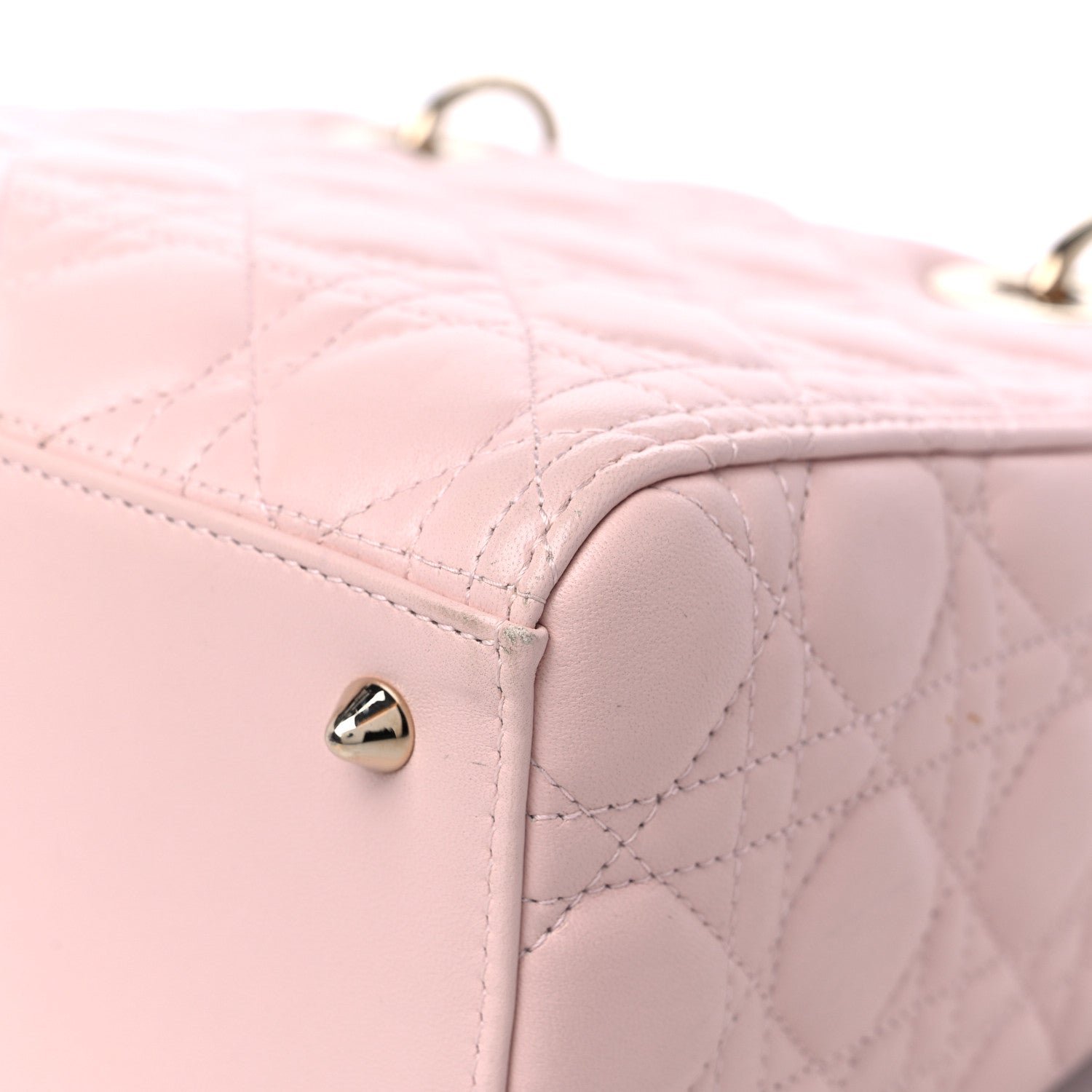 Christian Dior Lambskin Cannage Medium Lady Dior Light Pink 11 of 14