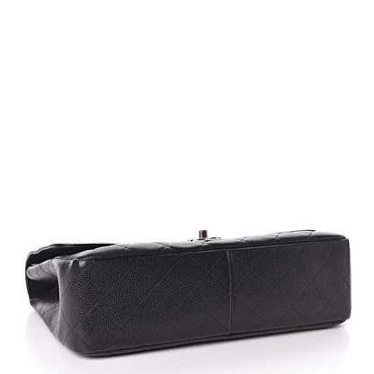 Chanel Caviar Quilted Jumbo Single Flap Black 3 of 10