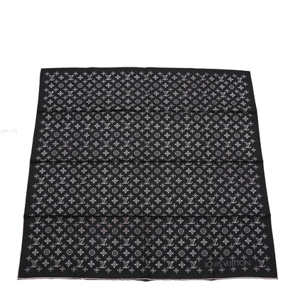 Louis Vuitton Silk Monogram LV Mahina Flight Square Scarf Black Pink 1 of 3