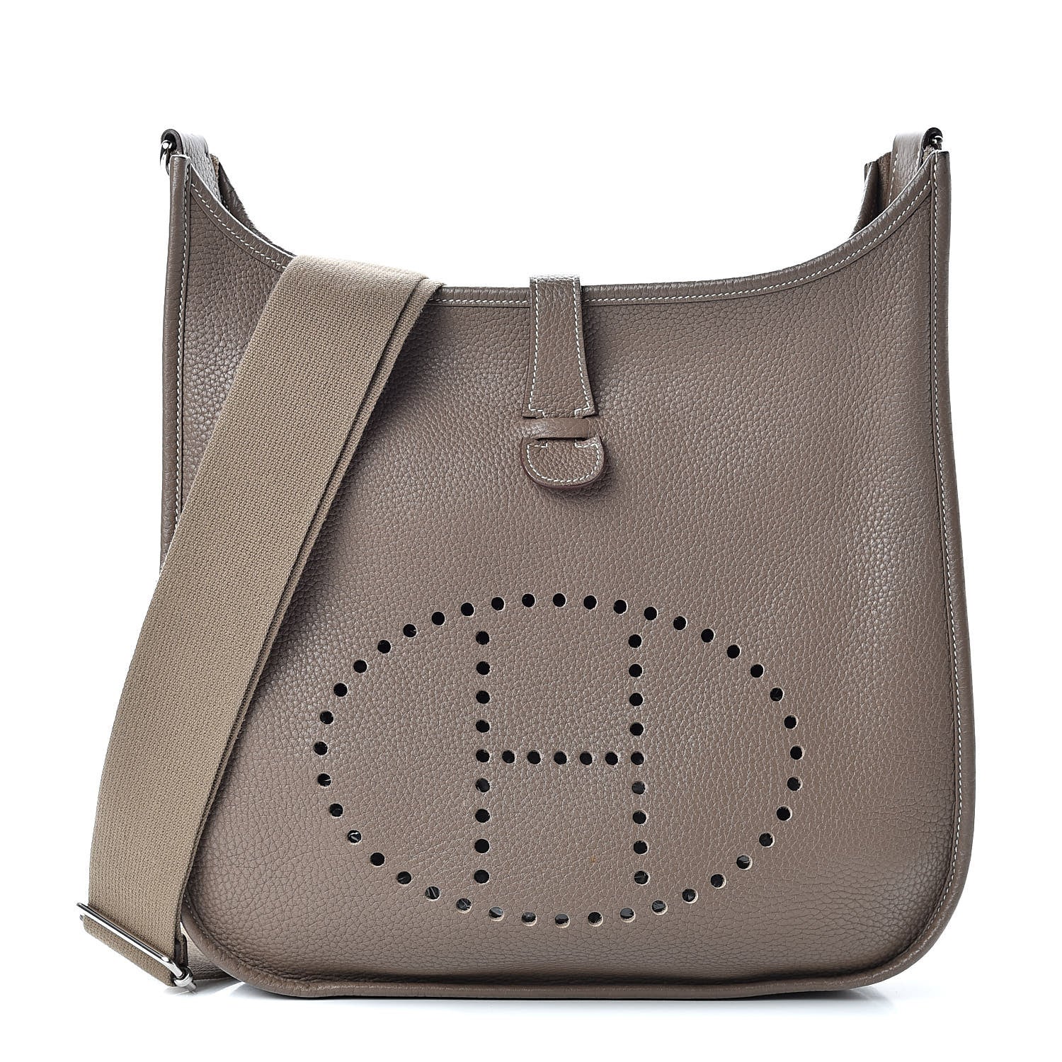 Hermes Taurillon Clemence Evelyne III GM Etoupe 1 of 10