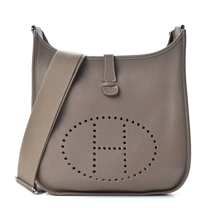 Hermes Taurillon Clemence Evelyne III GM Etoupe 1 of 10