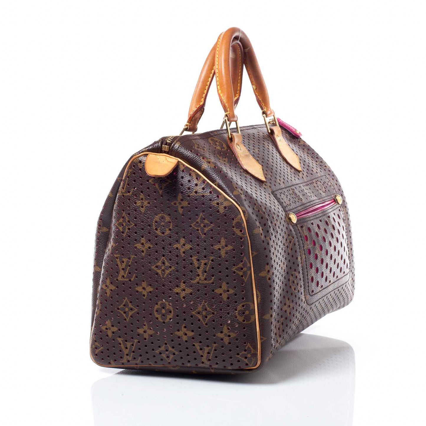 Monogram Perforated Speedy 30 Fuchsia