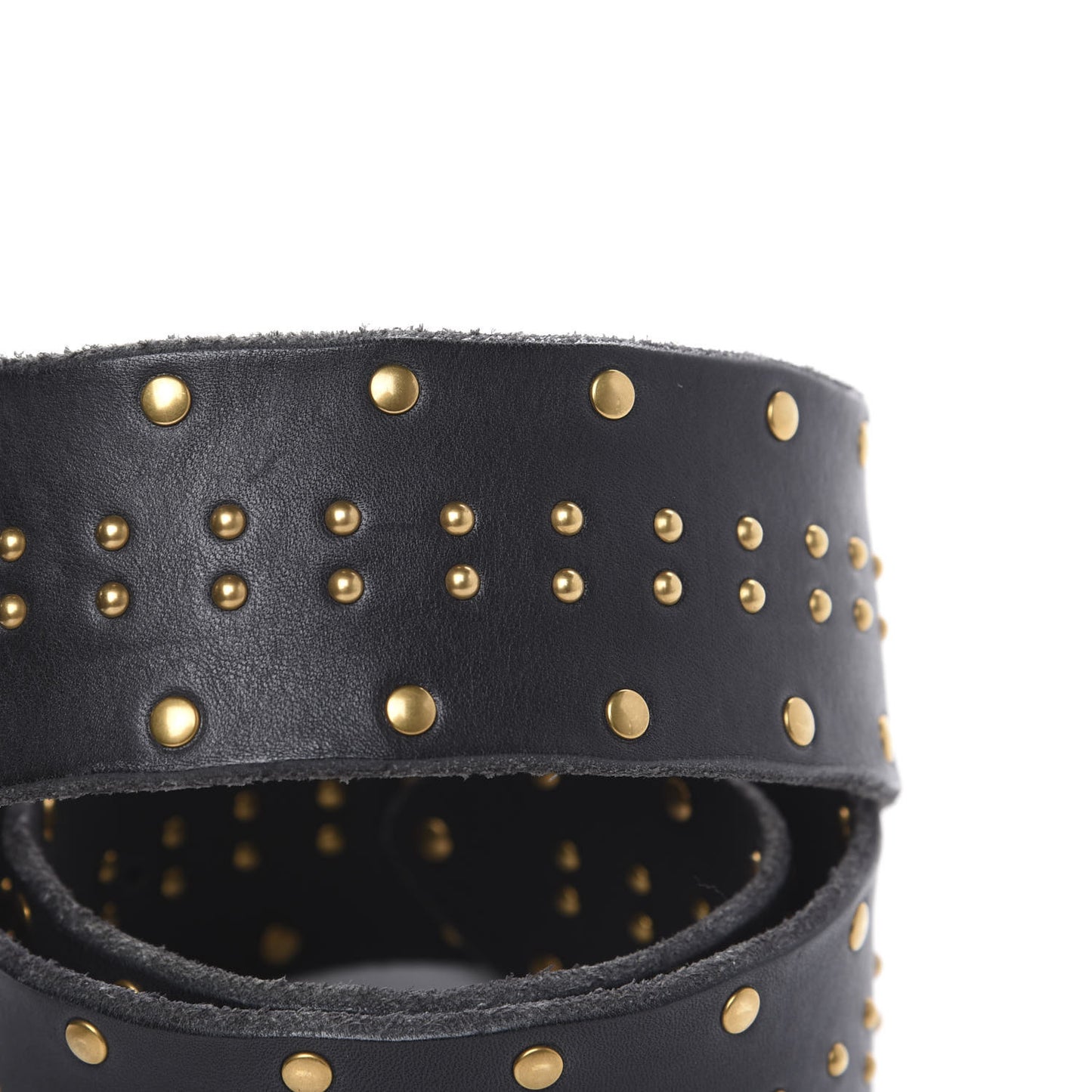 Calfskin Lion Head Studded Belt 85 34 Black