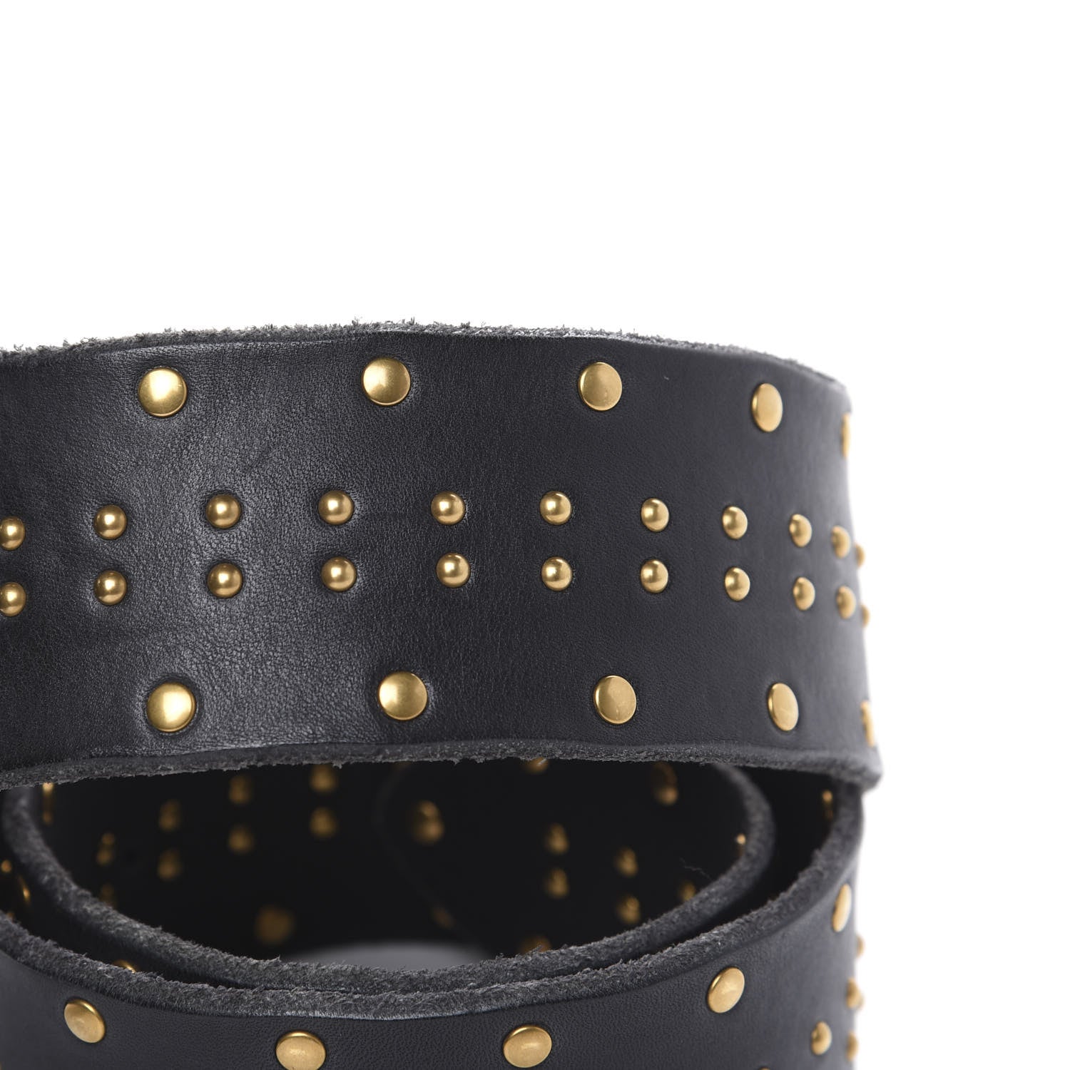 Gucci Calfskin Lion Head Studded Belt 85 34 Black 3 of 5