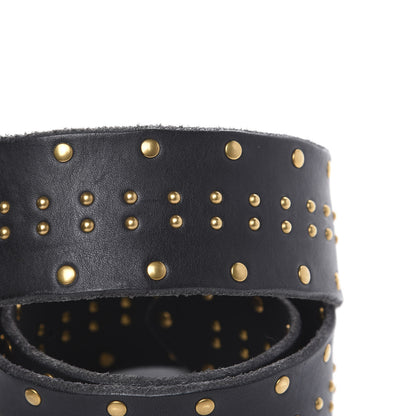 Gucci Calfskin Lion Head Studded Belt 85 34 Black 3 of 5