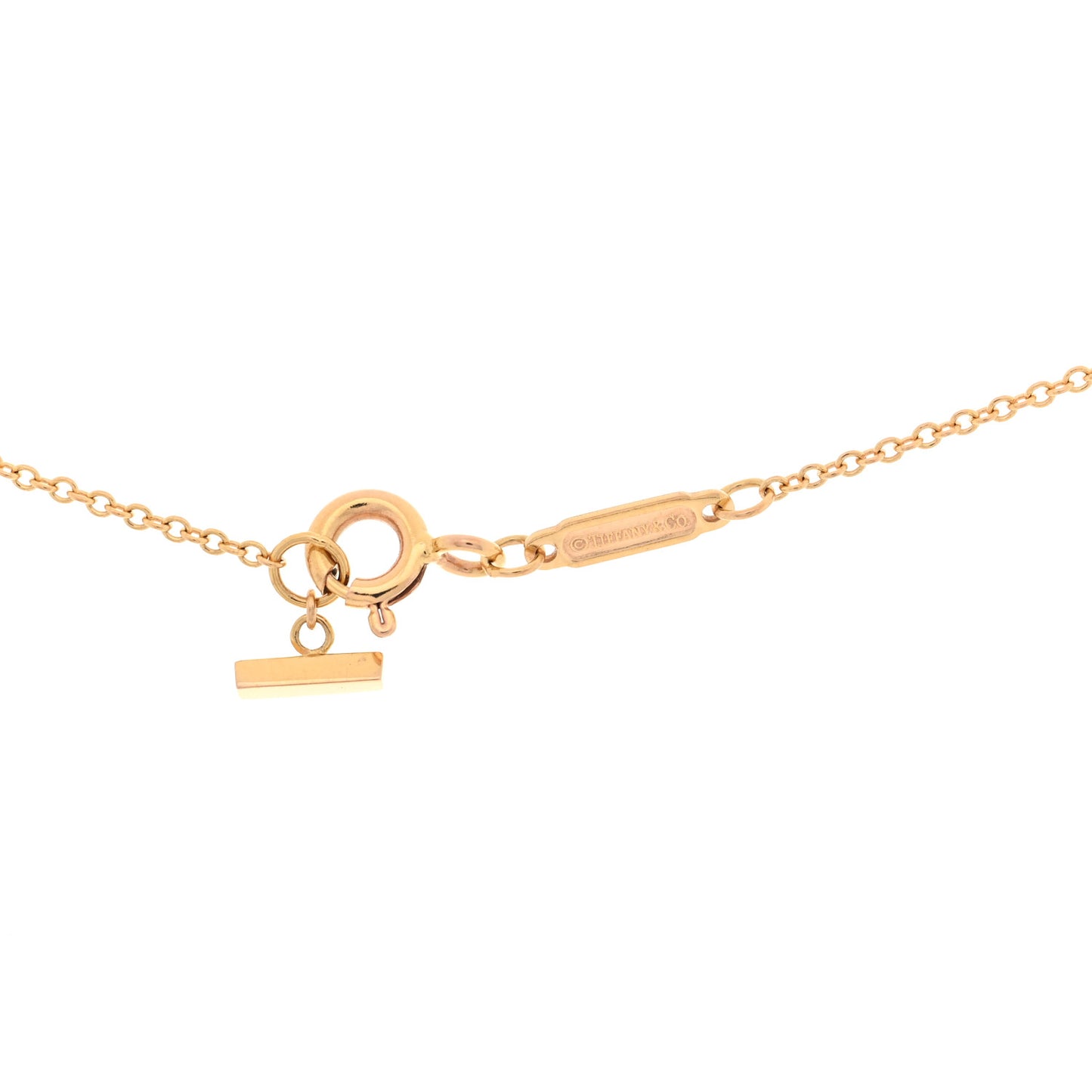 18K Rose Gold Small T Smile Pendant Necklace
