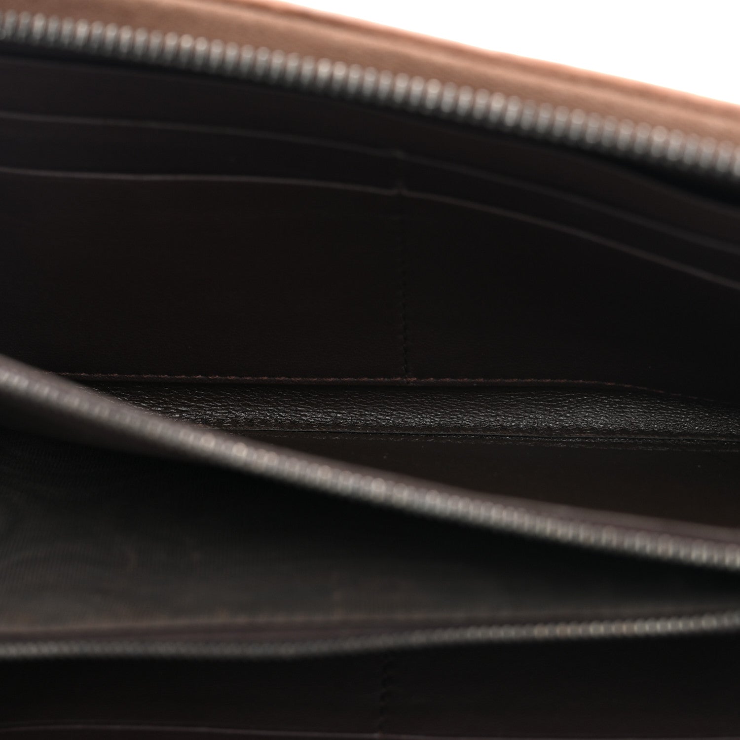 Bottega Veneta Nappa Intrecciato Zip Around Wallet Brown 5 of 9
