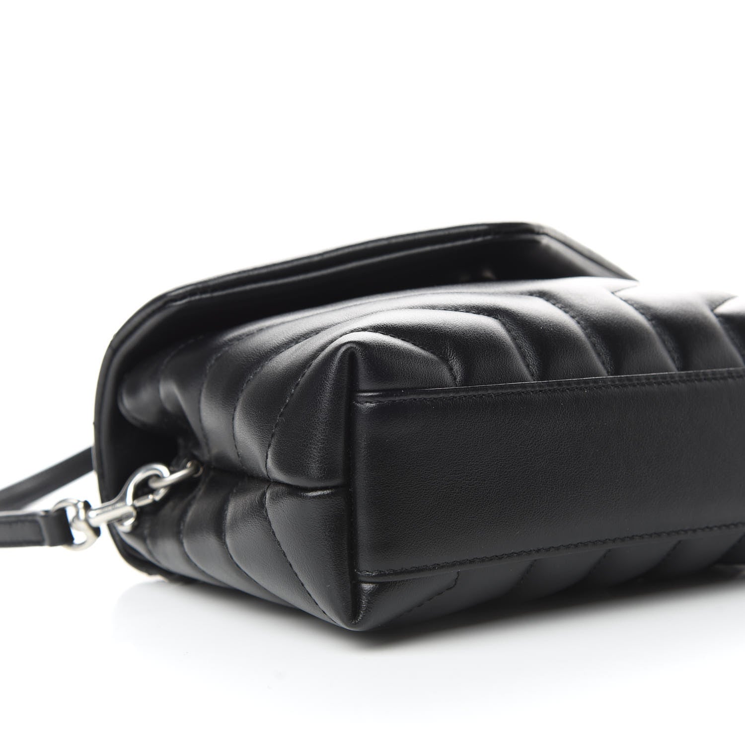 Saint Laurent Calfskin Y Quilted Monogram Toy Loulou Crossbody Bag Black 5 of 9