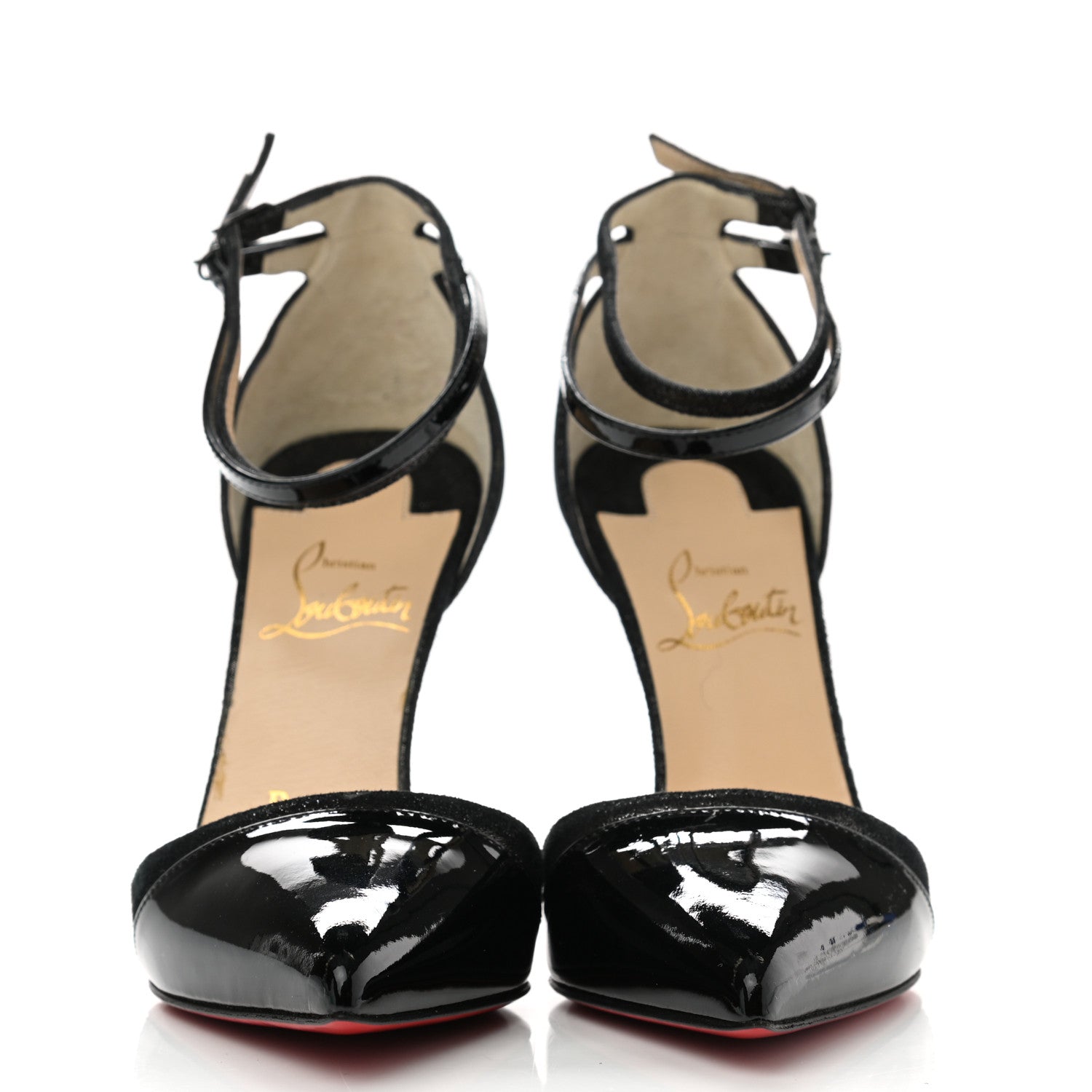 Christian Louboutin Patent Uptown Double 85 Pumps 35 Black 2 of 7