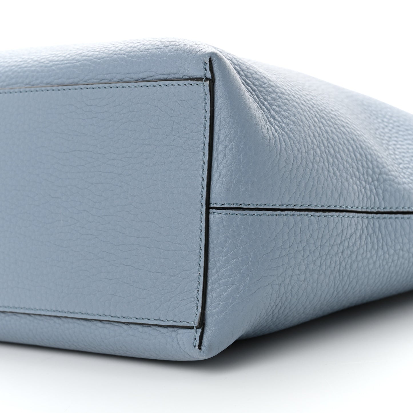 Grained Calfskin Rockstud Shoulder Tote Niagara