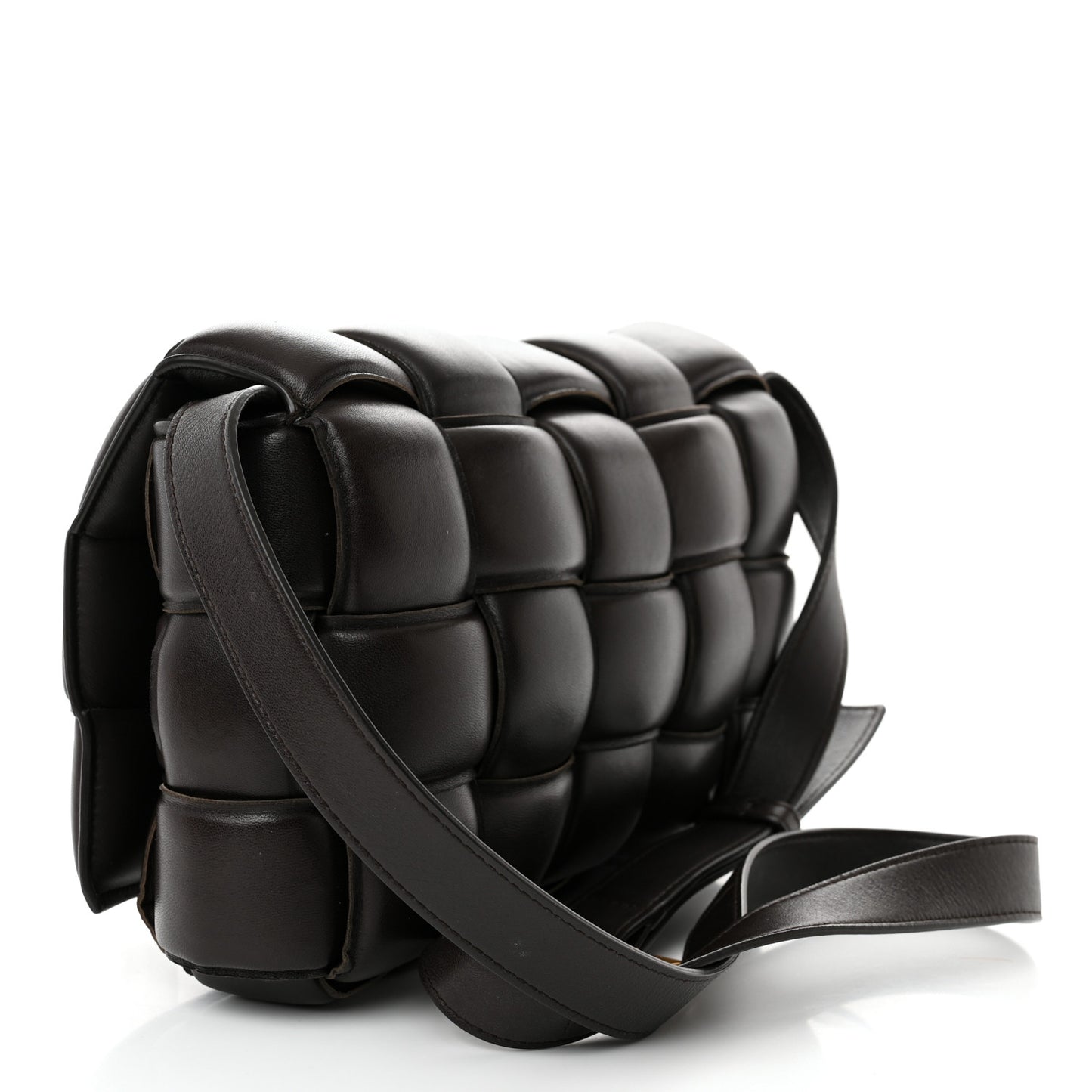 Nappa Maxi Intreccio Padded Cassette Crossbody Bag Fondant