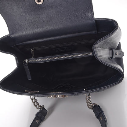 Chanel Goatskin Quilted Large City Rock Shopping Bag Navy 5 of 7