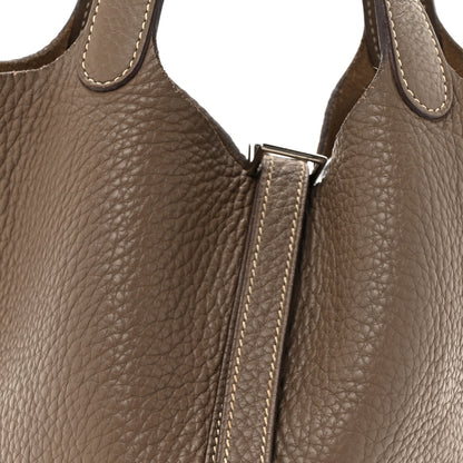 Hermes Taurillon Clemence Picotin Lock 18 PM Etoupe 8 of 16