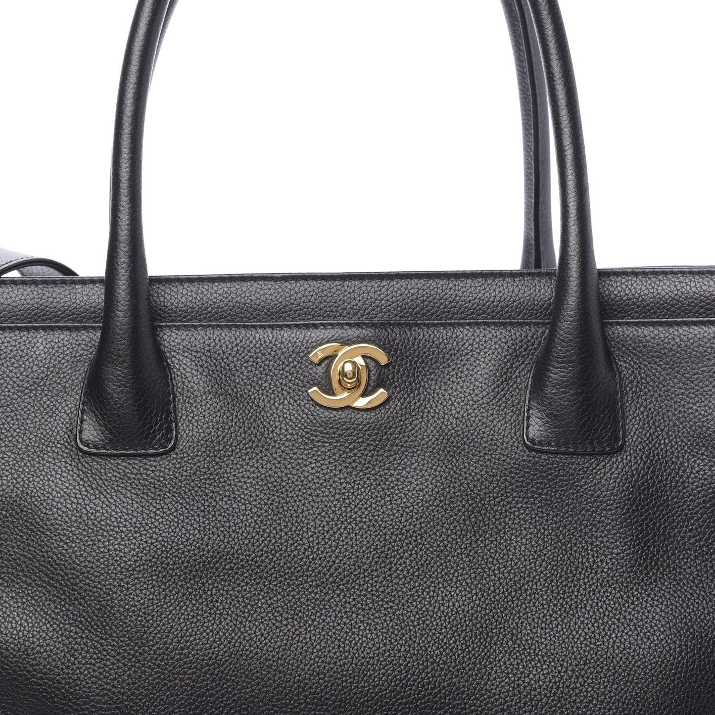Calfskin Cerf Shopper Tote Black