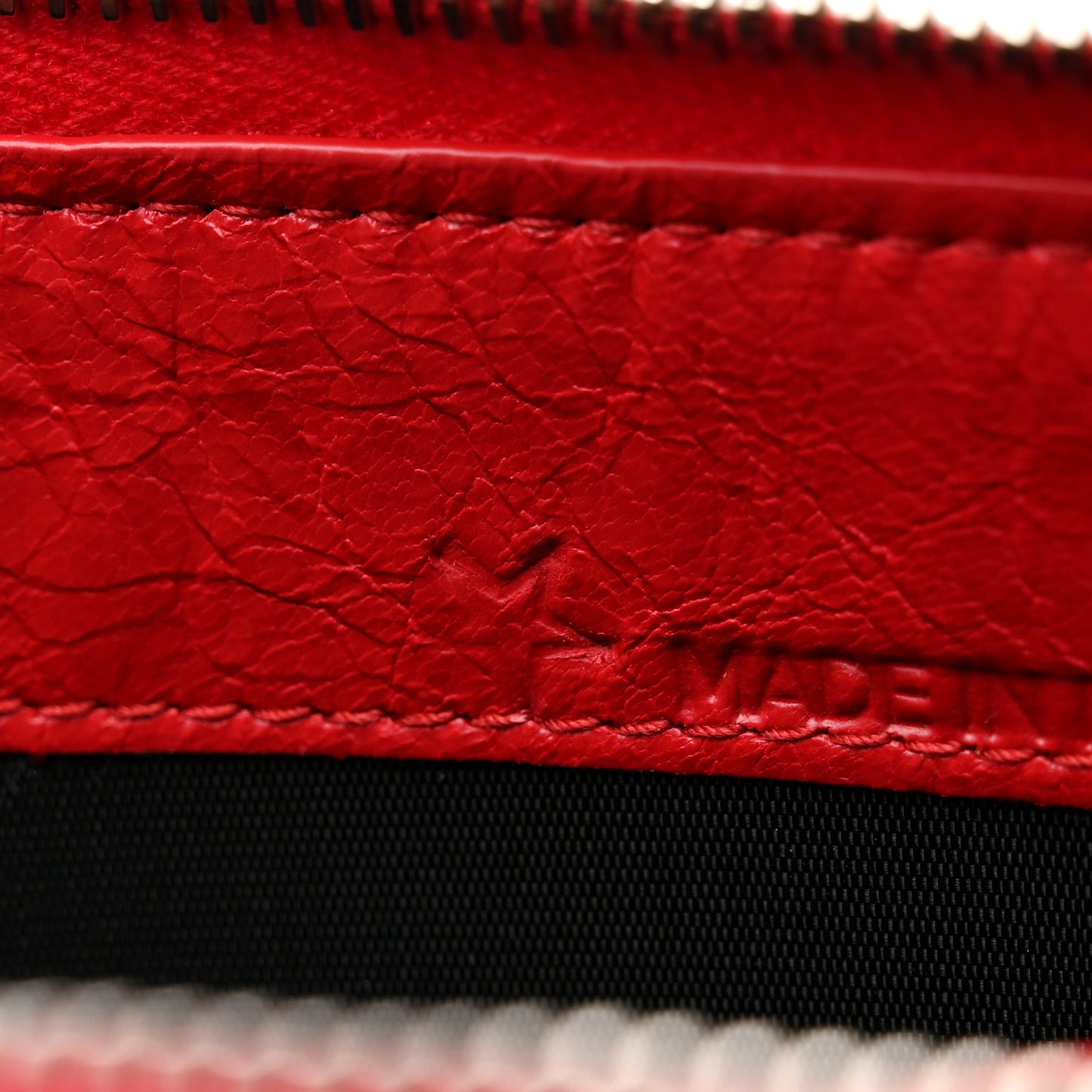 Agneau Continental Zip Around Wallet Cardinal