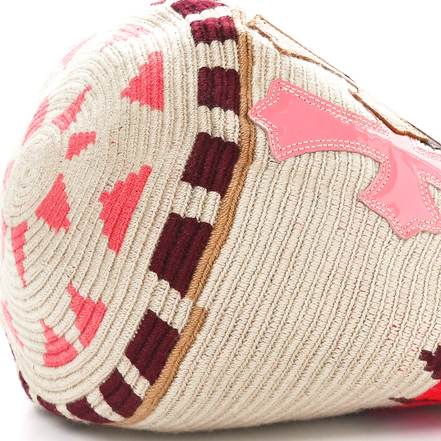 Knit Guanabana Cross Patch Bucket Bag Multicolor