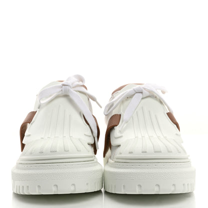 Christian Dior Calfskin Bi-Color Dior-ID Platform Sneakers 38.5 White Nude 2 of 9