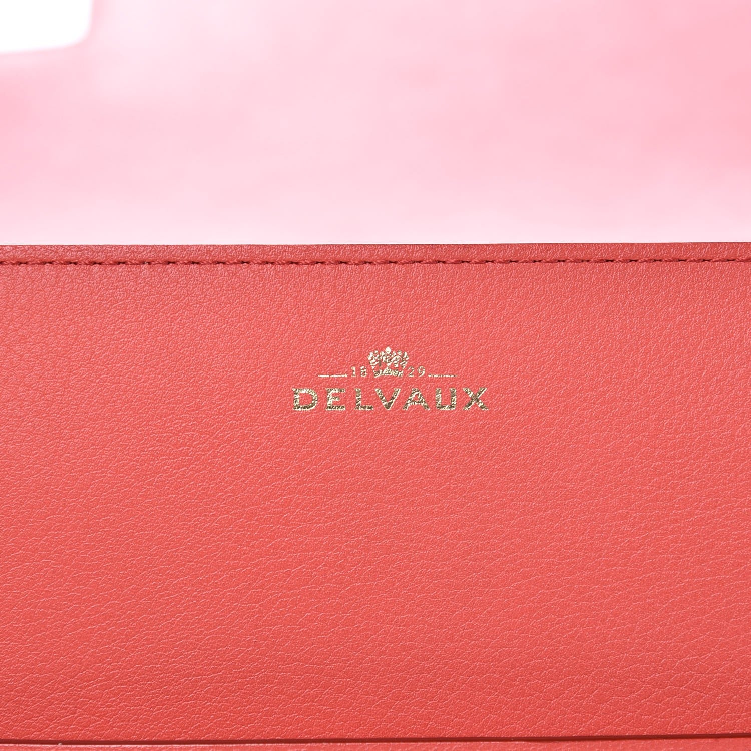 Delvaux Calfskin PM Madame Shoulder Bag Coral 6 of 9