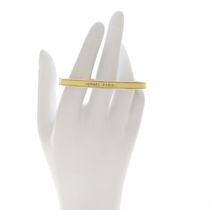Hermes Enamel Printed Extra Narrow Fusion Bracelet Rose Candeur Poussin 2 of 6