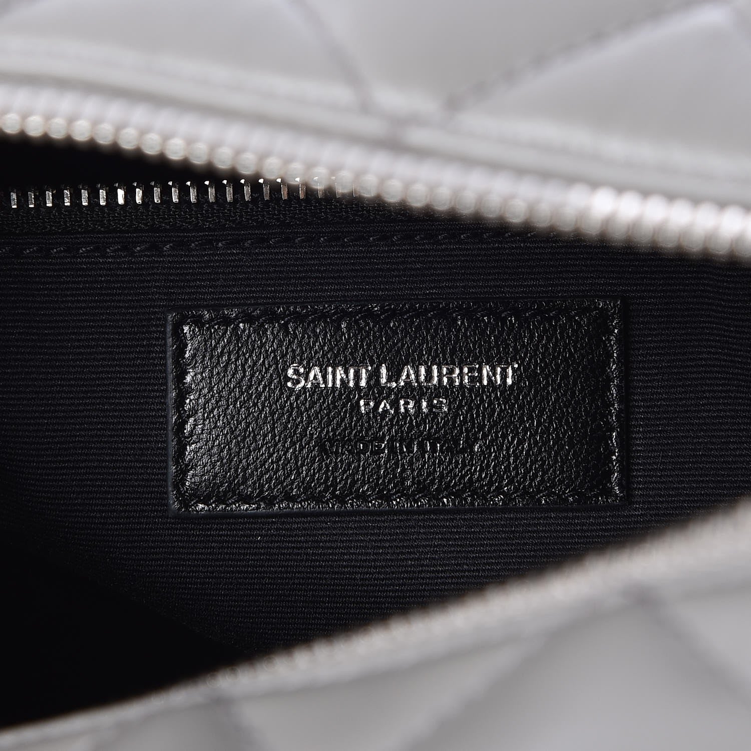Saint Laurent Calfskin Y Quilted Monogram Loulou Bowling Bag Grey 6 of 9