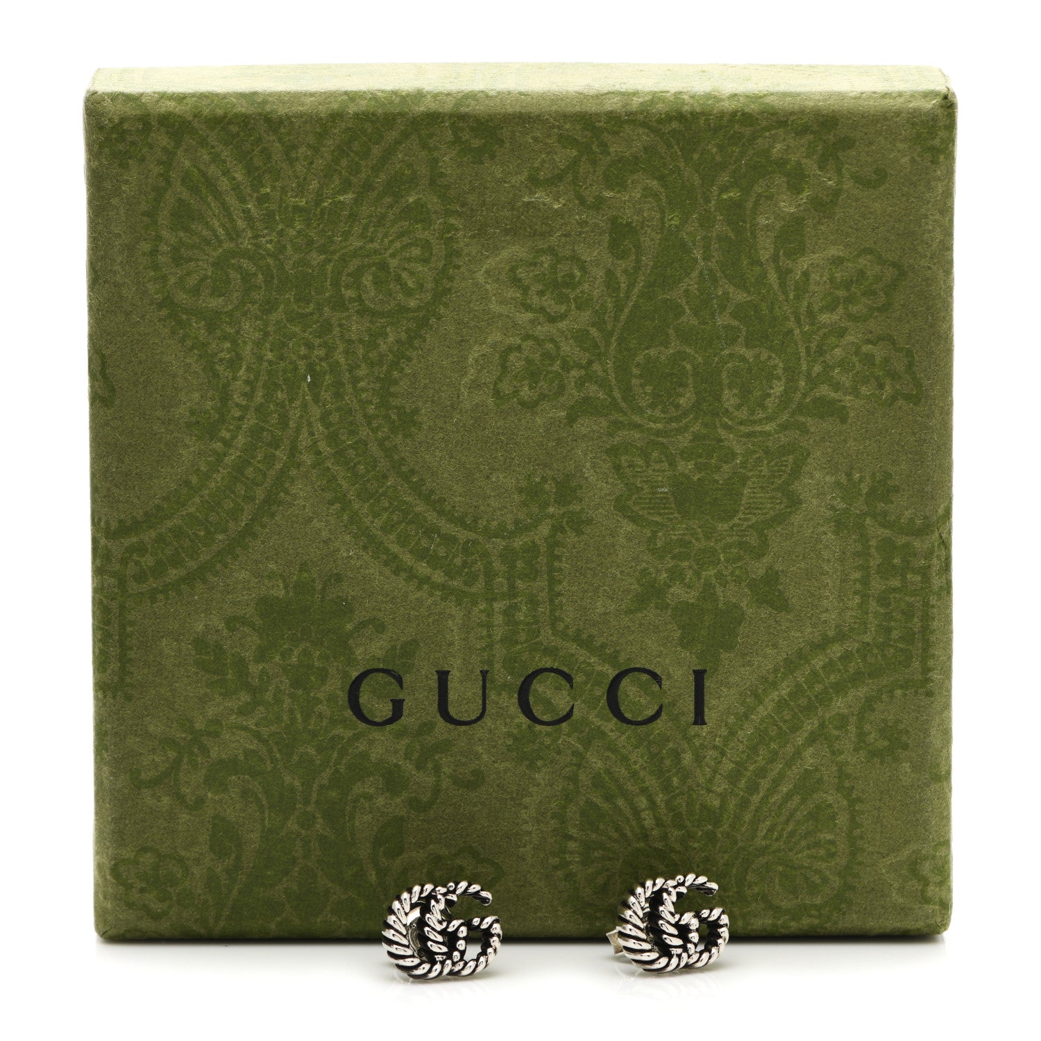 Gucci Sterling Silver Torchon Double G Earrings 5 of 5
