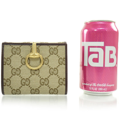 Gucci Monogram Horsebit Flap French Wallet 2 of 11