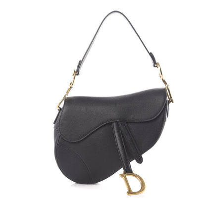 Christian Dior Grained Calfskin Saddle Bag Black 1 of 11