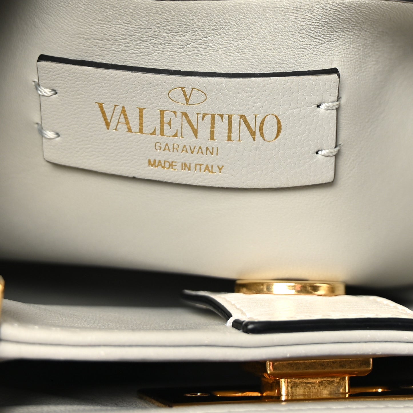 Nappa Small Roman Stud The Handle Bag Ivory