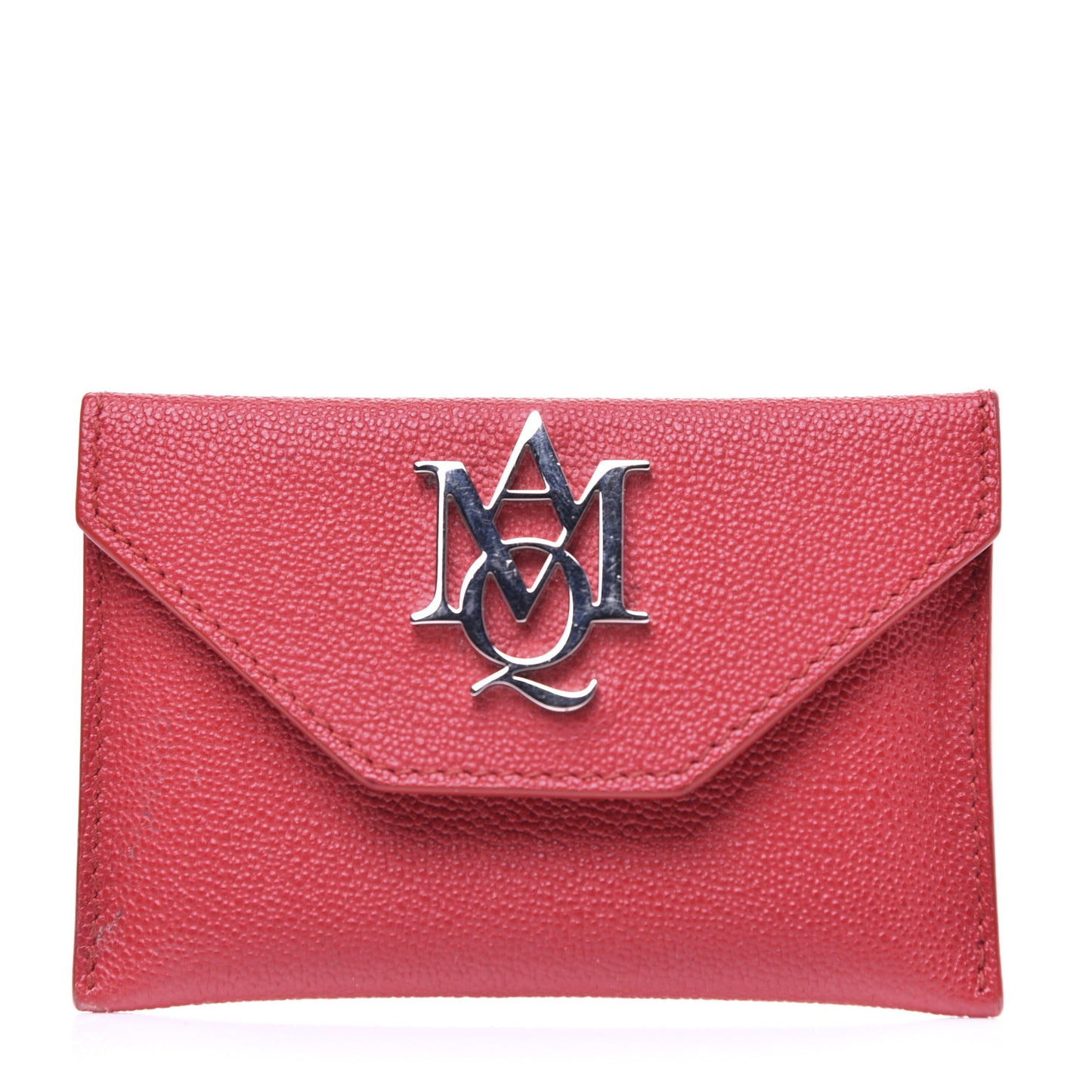 Calfskin Insignia Envelope Card Holder Pink