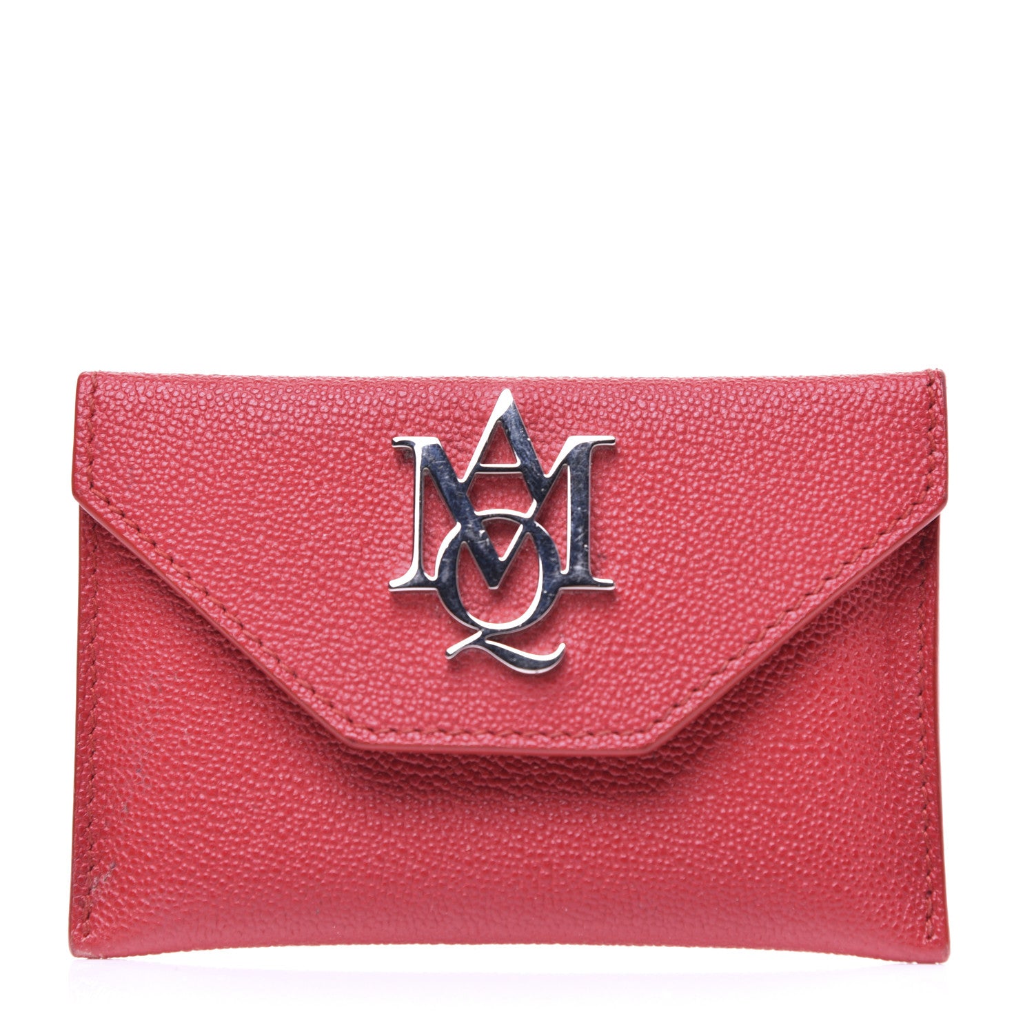 Alexander McQueen Calfskin Insignia Envelope Card Holder Pink 1 of 11