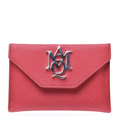 Alexander McQueen Calfskin Insignia Envelope Card Holder Pink 1 of 11
